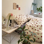 Red Heart Bedding Set