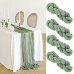 Sage Green Cheesecloth Table Runner