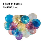 Colored Glass Ball Bubble Chandelier