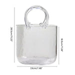 Clear GlassTote Bag Flower Vase