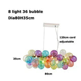 Colored Glass Ball Bubble Chandelier