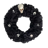 Halloween Skeleton Burlap Wreath