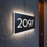 LED Backlit House Number Sign