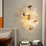 Luxury Ceramic Ginkgo Leaf Wall Lamp