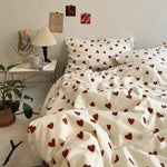 Red Heart Bedding Set