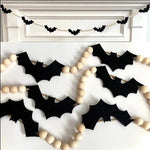 Halloween Bat Wooden Beads Garland