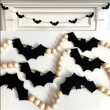 Halloween Bat Wooden Beads Garland