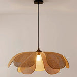 Rattan Flower Petal Chandelier 