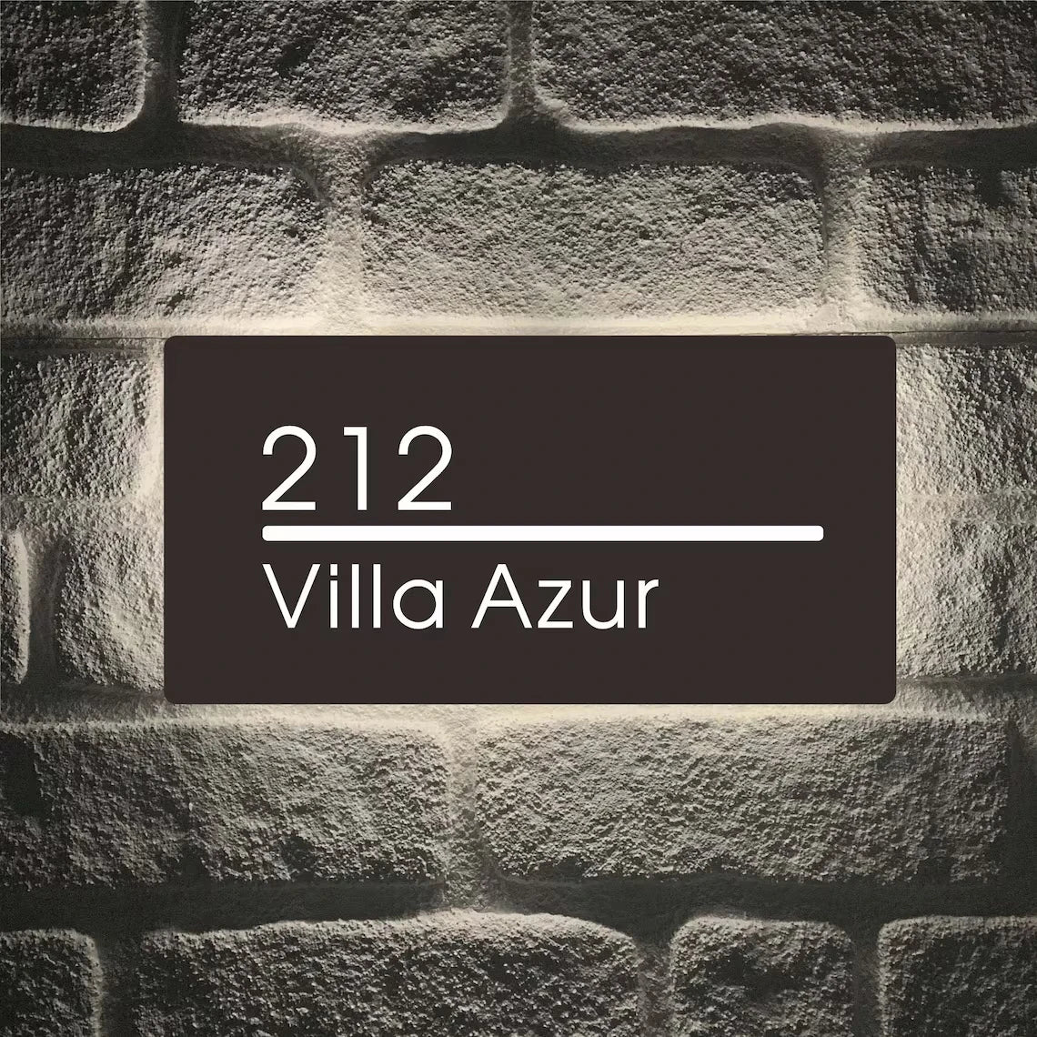 Custom House Number Sign – Basic Outline Interiors