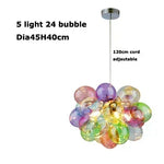 Colored Glass Ball Bubble Chandelier