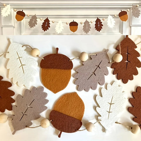 Fall Garland Acorns and Oak Leaves