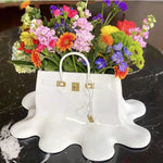 Resin Flowers Bag Vase