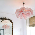 Ostrich Feather Chandelier