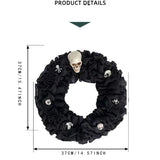 Halloween Skeleton Burlap Wreath