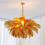 Ostrich Feather Chandelier