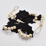 Halloween Bat Wooden Beads Garland