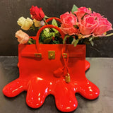 Resin Flowers Bag Vase