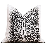 Black and White Leopard Print Cushion Cover