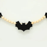 Halloween Bat Wooden Beads Garland