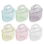 Clear GlassTote Bag Flower Vase