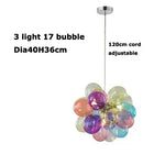 Colored Glass Ball Bubble Chandelier