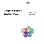 Colored Glass Ball Bubble Chandelier