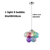 Colored Glass Ball Bubble Chandelier