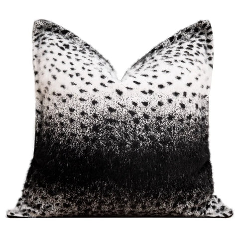 Black and White Leopard Print Cushion Cover