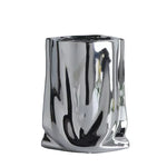 Silver Ruffled Flower Vase