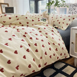 Red Heart Bedding Set