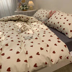 Red Heart Bedding Set