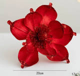 Christmas Magnolia flower 20 cm set of 6