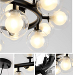 Bubble glass chandelier (black)