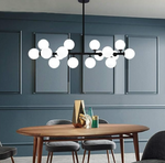 Bubble glass chandelier (black)