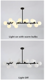 Bubble glass chandelier (black)