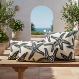 Starfish Embroidered Pillow Cover Coastal Decor