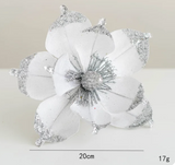 Christmas Magnolia flower 20 cm set of 6