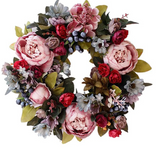 Berry peony wreath