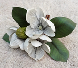 Magnolia flower decor pack of 3