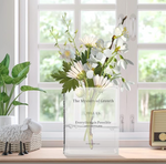 Clear Book Vase "The Mystery of Growth"