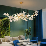 Luxury Ceramic Ginkgo Leaf Chandelier