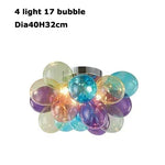 Colored Glass Ball Bubble Chandelier