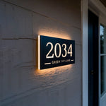 LED Backlit House Number Sign