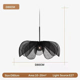 Wabi Sabi Fabric Flower Petal Pendant Light
