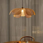 Rattan Flower Petal Chandelier 