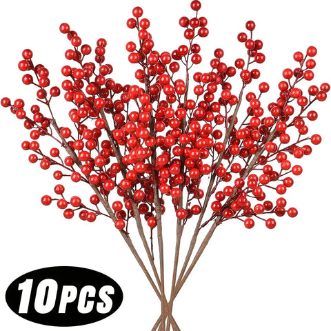 10/1Pcs Artificial Red Berry Flowers