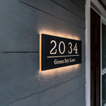 LED Backlit House Number Sign