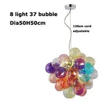 Colored Glass Ball Bubble Chandelier