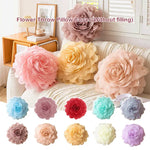 Rose Flower Pillow Cover