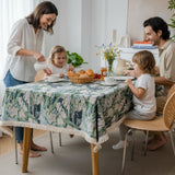 Botanical Tapestry Tablecloth with Fringe 